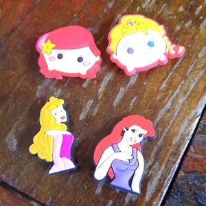 Lot of 4 Princess Jibbitz Charms (NWOT)